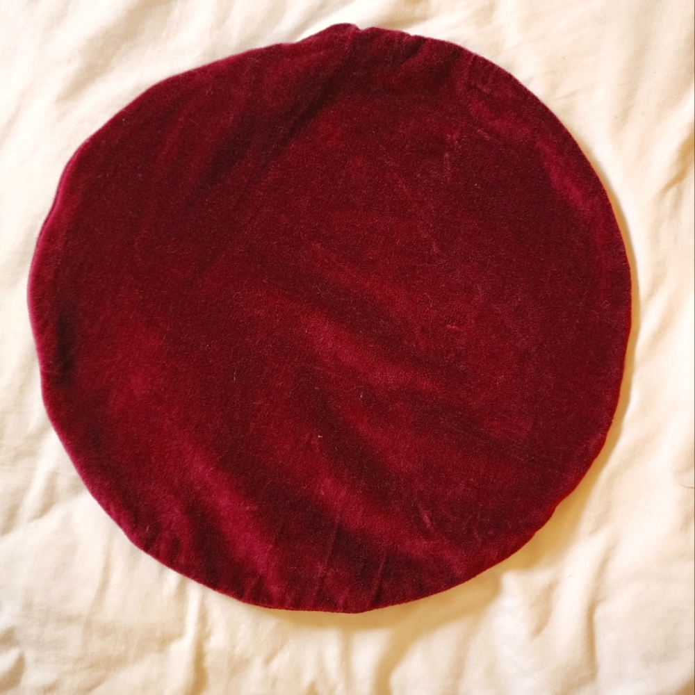 Sarah Sherman Samuel Red Velvet Round Pillow